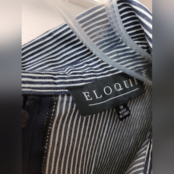 Eloquii Studio Embroidered Shirt Dress,‎ Sz 18 - Picture 2 of 7